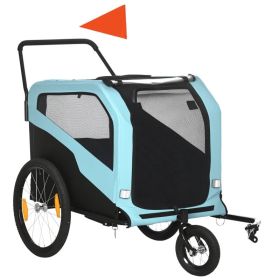 2-in-1 Dog Bike Trailer Pet Stroller Carrier For Large Dogs With Hitch, Quick-release Wheels, Foot Support, Pet Bicycle Cart Wagon Cargo For Travel, B