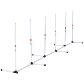 Sturdy Dog Weaves Poles Pet Speed and Agility Equipment Dogs Obstacle Outdoor w/ Storage Bag