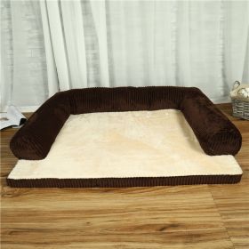 Pet Dog Bed (Option: Coffee-Bilateral-XL)