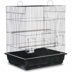 Square Roof Parakeet Cage (Option: black)