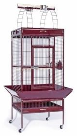 Large Select Wrought Iron Play Top Bird Cage (Option: black)