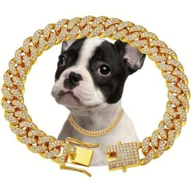 Shiny Diamond Safety Metal Necklace (Option: Glod-XXL)