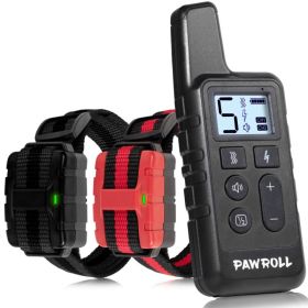 Dog Training Collar For 2 Dogs Black And Red (Option: black)