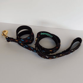 Bonejour - Petite Leash (Color: Black MultiBlack Multi, size: Petite)